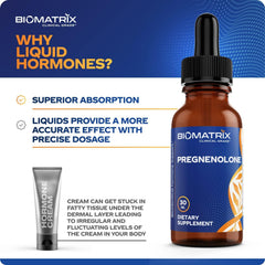 BioMatrix comparación de tamaño del frasco 30 ml junto a una mano para escala