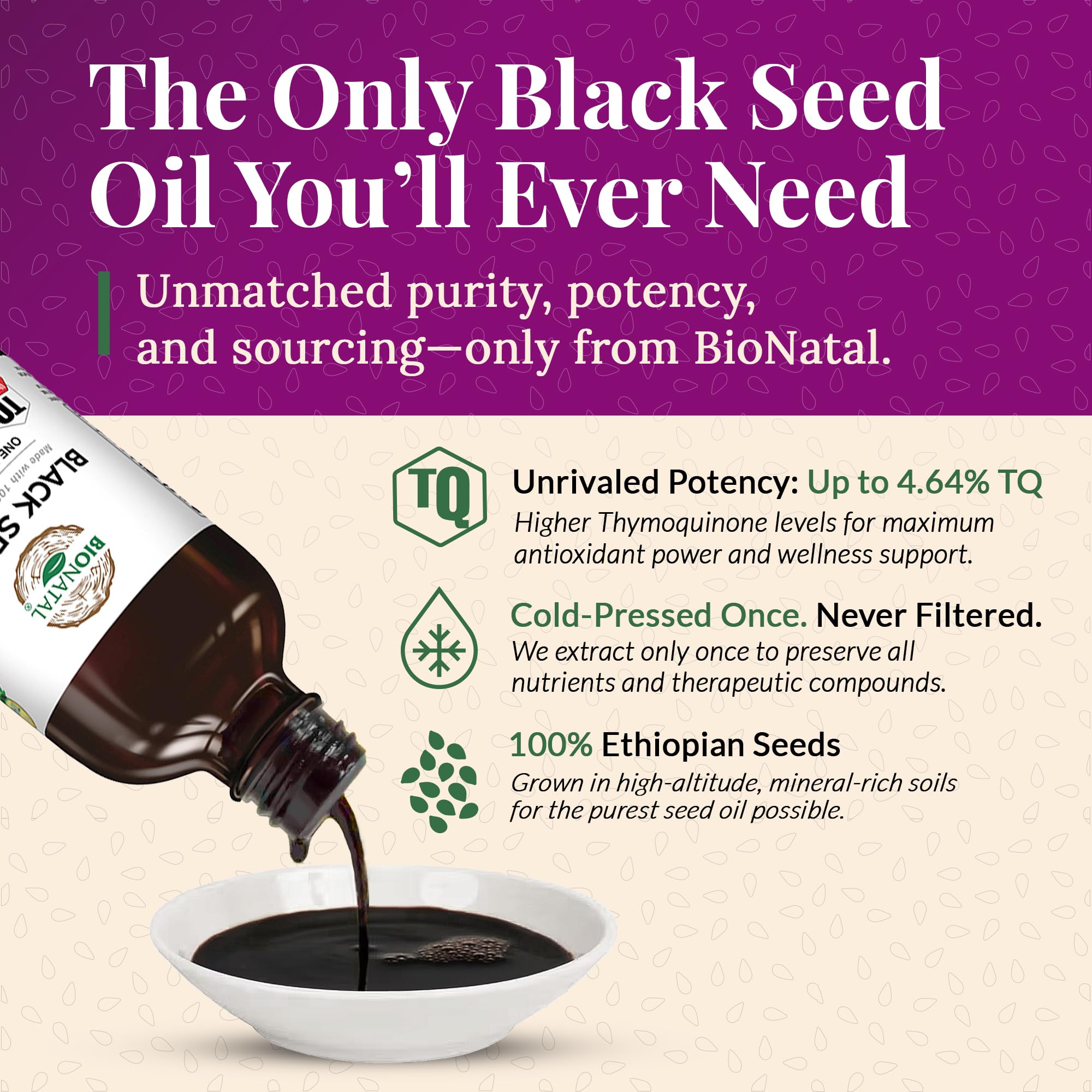 BioNatal comparación de tamaño 4.2oz para referencia de escala