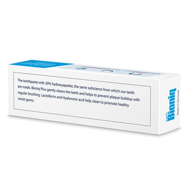 Etiqueta con ingredientes de Bioniq destacando BioHAP, lactoferrina y ácido hialurónico