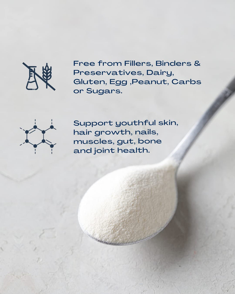BioOptimal detalle de la etiqueta que destaca ingredientes y pruebas de terceros