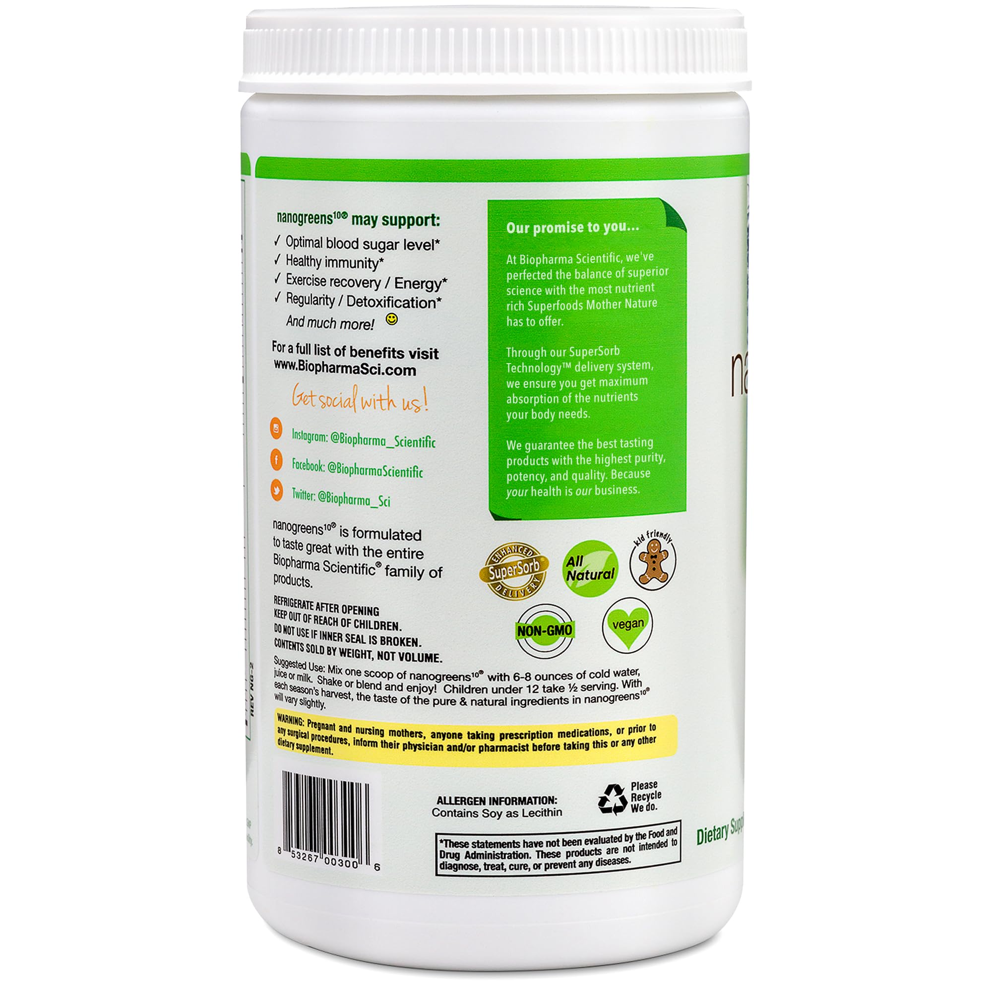 Biopharma Scientific producto en escena lifestyle apoyando rutina saludable