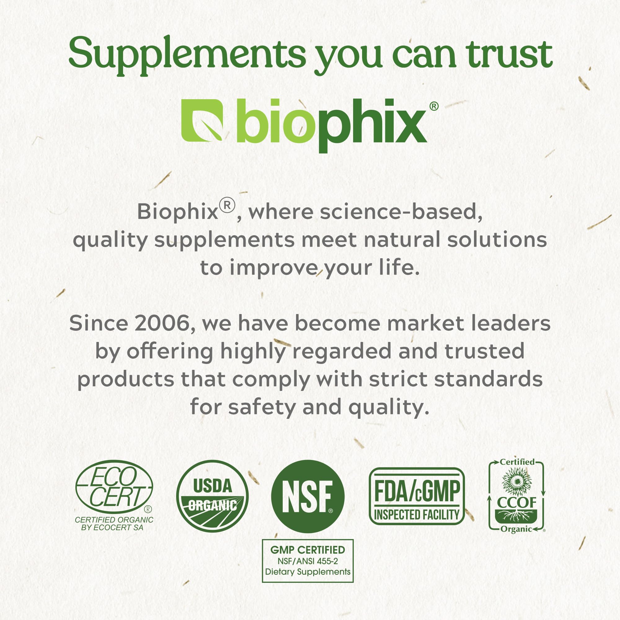 biophix etiqueta nutricional legible con ingredientes y dosificación