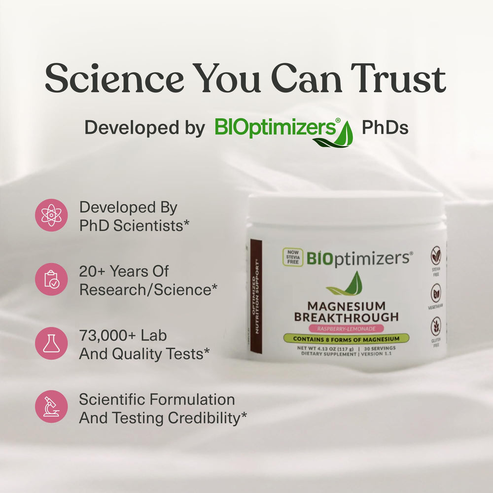 BIOptimizers bote junto a ingredientes naturales para confianza limpia