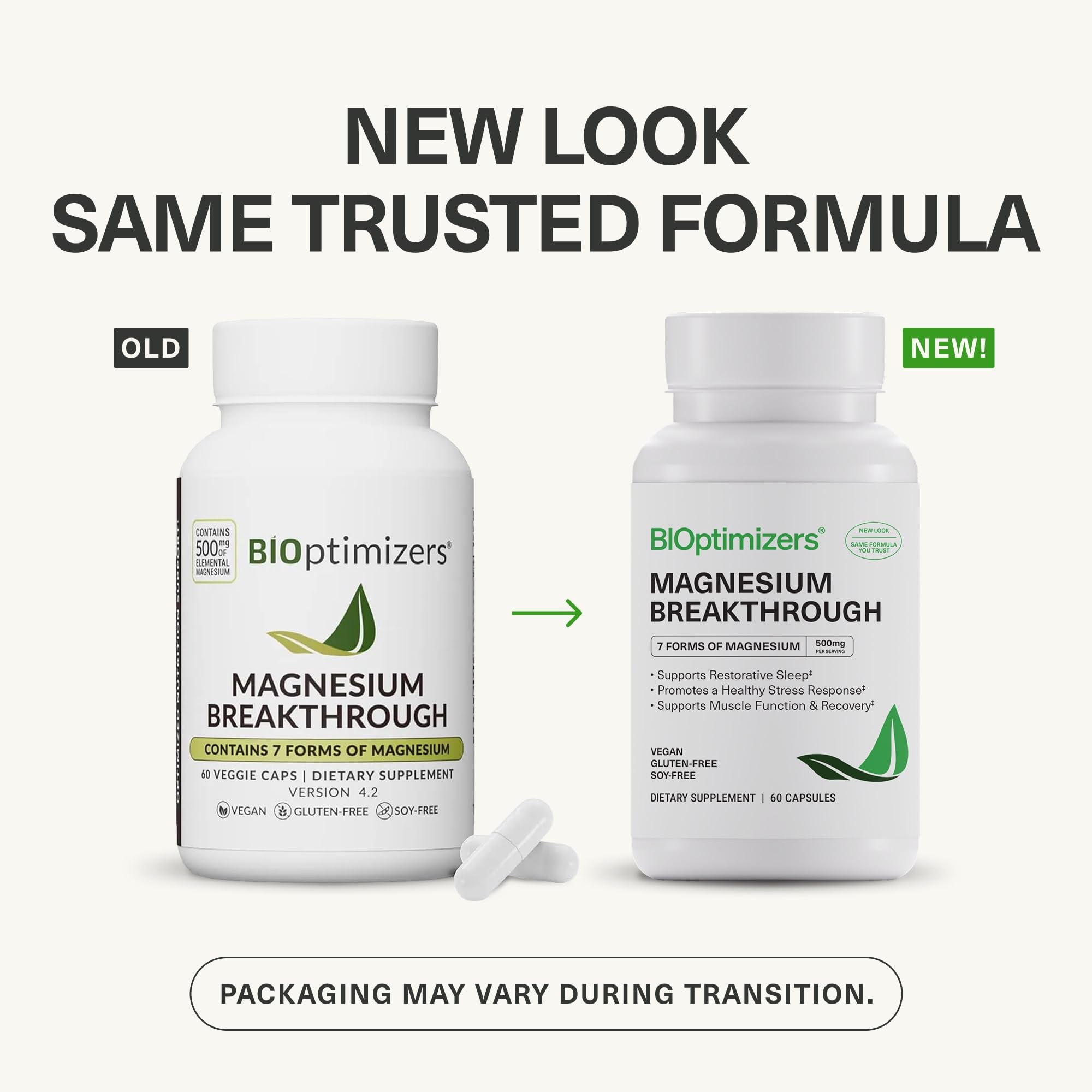 BIOptimizers cápsula vista cercana que muestra textura y fácil de tragar