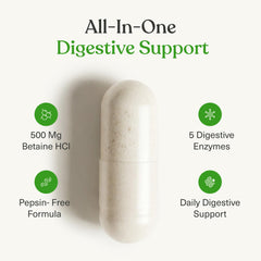 BIOptimizers cápsula abierta detalle que muestra fórmula vegetal y digestión mejorada