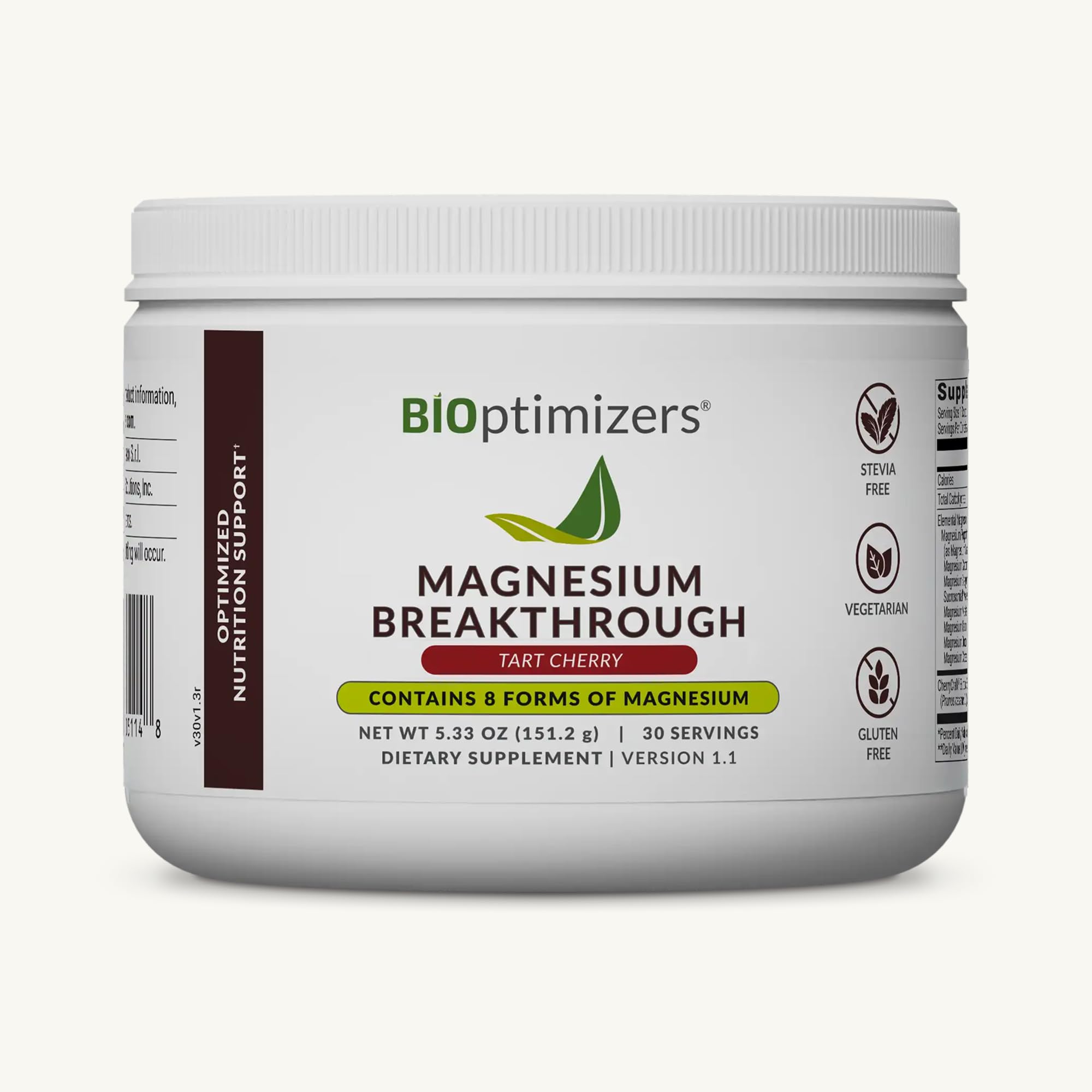 BIOptimizers empaque frontal del producto mostrando sabor y beneficios