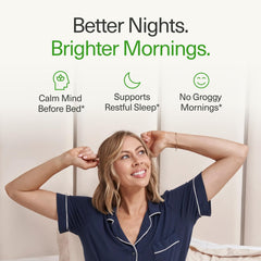 BIOptimizers cápsulas sobre la mesita de noche junto a la cama, apoyo fácil antes dormir