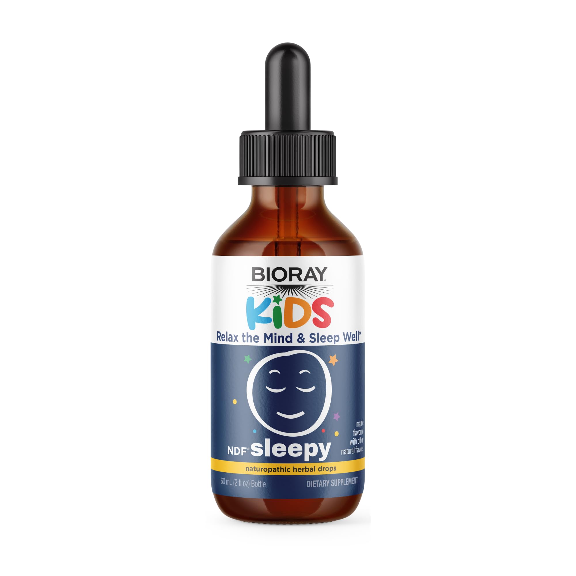 BIORAY Kids NDF Sleepy frente del envase mostrando etiqueta y tamaño