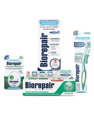 Lifestyle baño con Biorepair, aspecto cuidado y sonrisa protegida