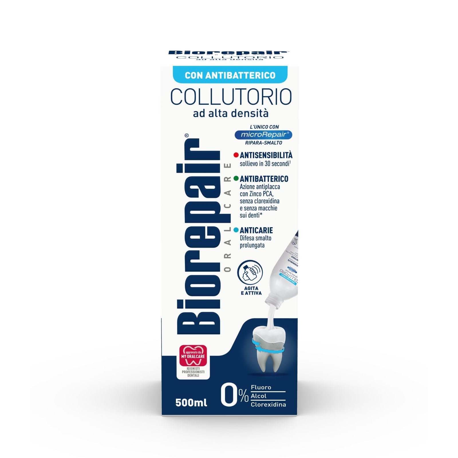 Biorepair etiqueta e ingredientes destacando su origen italiano y control
