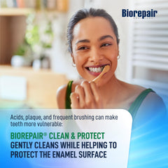 Biorepair empaque lateral con información de ingredientes y ventajas