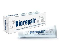 Biorepair Pro White textura cremosa que muestra microRepair y brillo