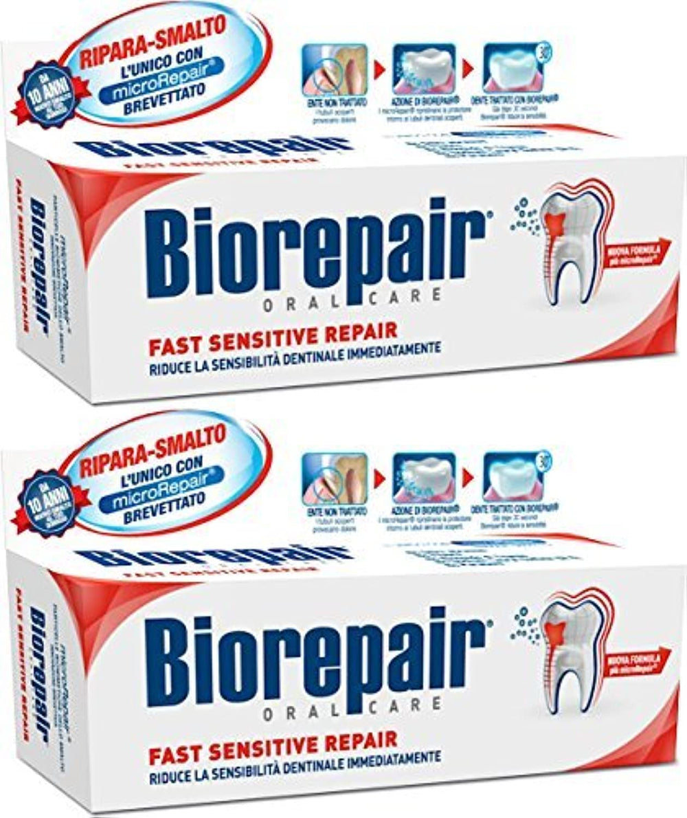 Biorepair tubo frontal mostrando etiqueta y beneficio reparación del esmalte