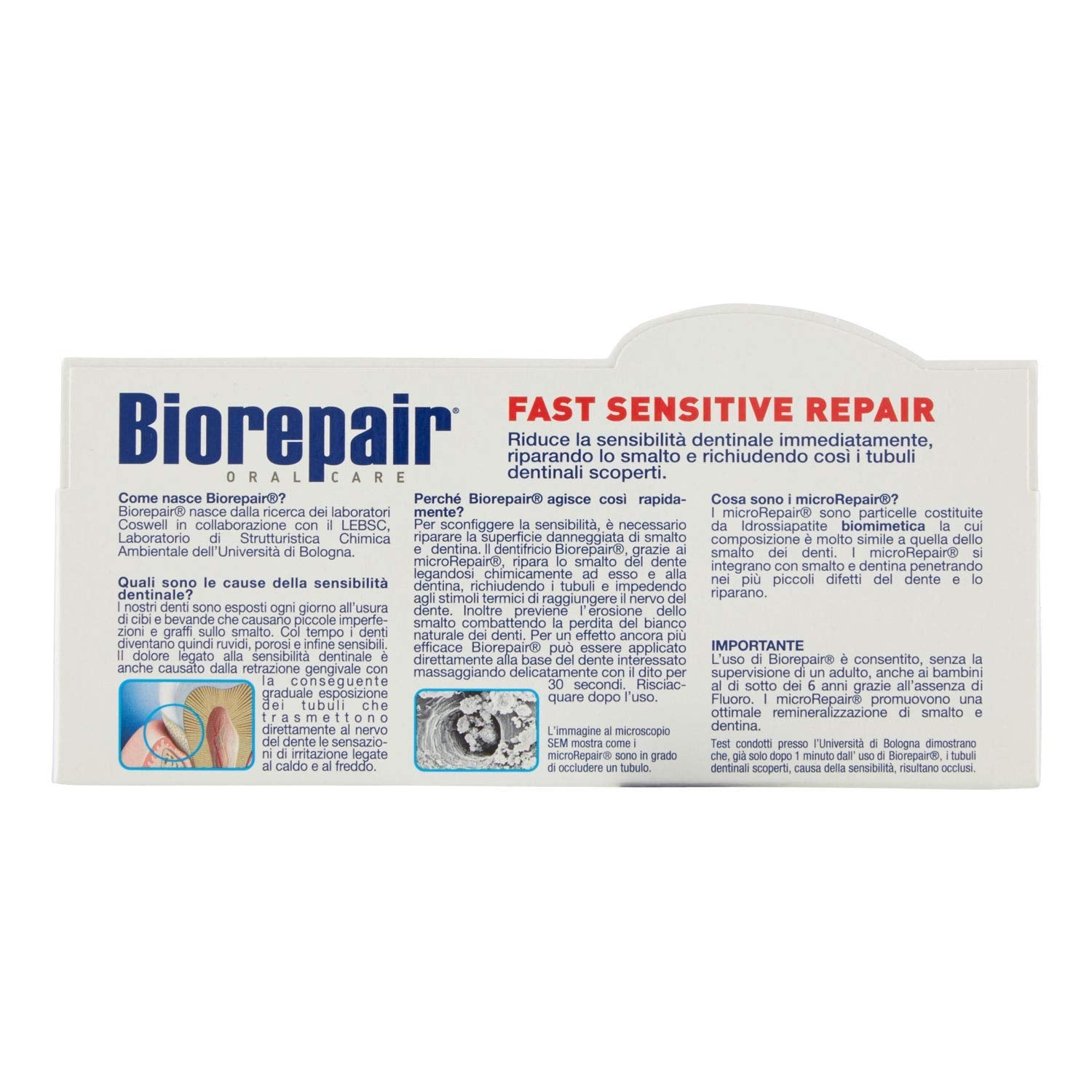 Biorepair en cepillo aplicando reparación y alivio sensible