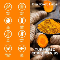 Bio Root Labs cápsula abierta mostrando polvo de curcumina concentrado