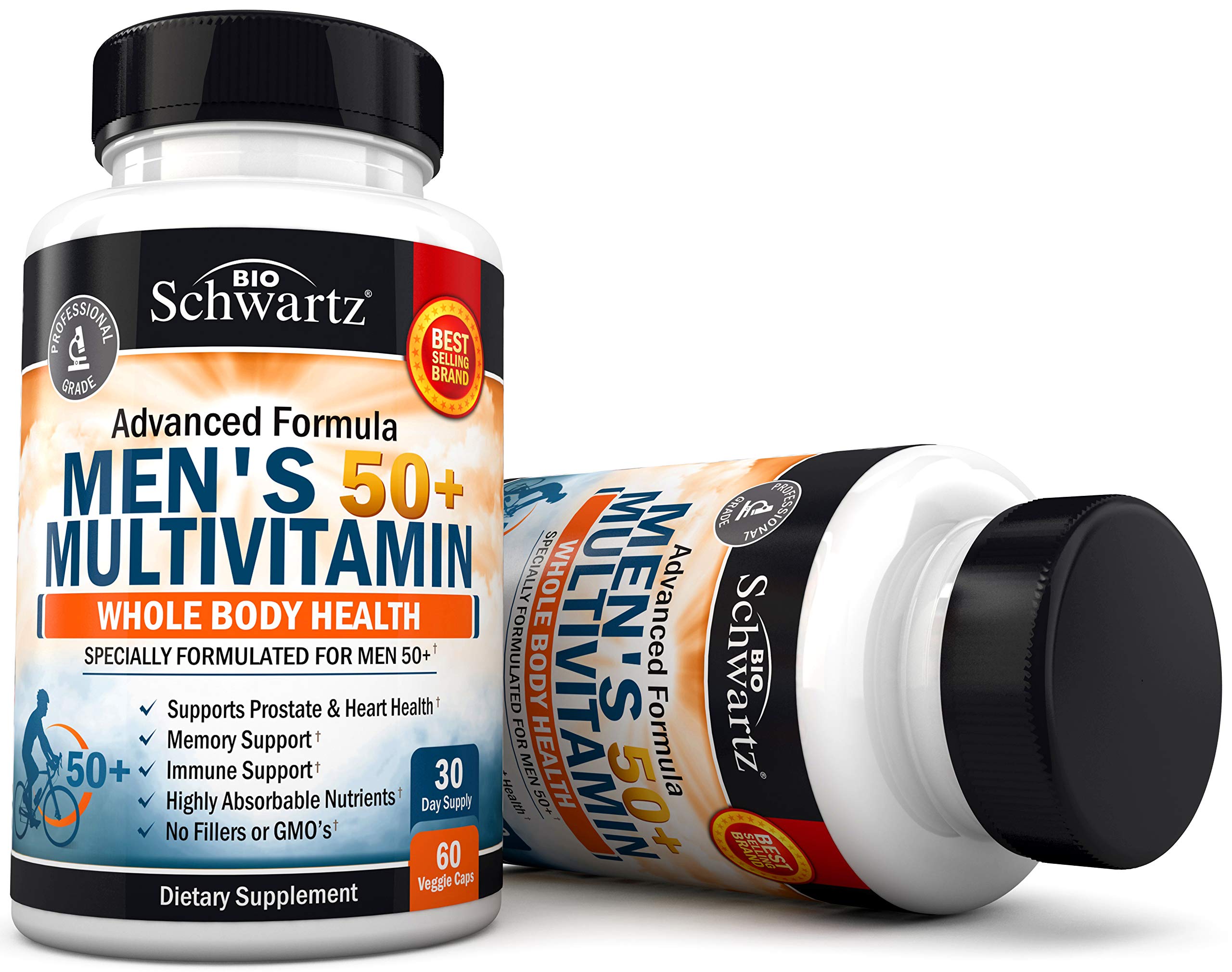 BioSchwartz cápsula abierta con polvo interior que sugiere pureza