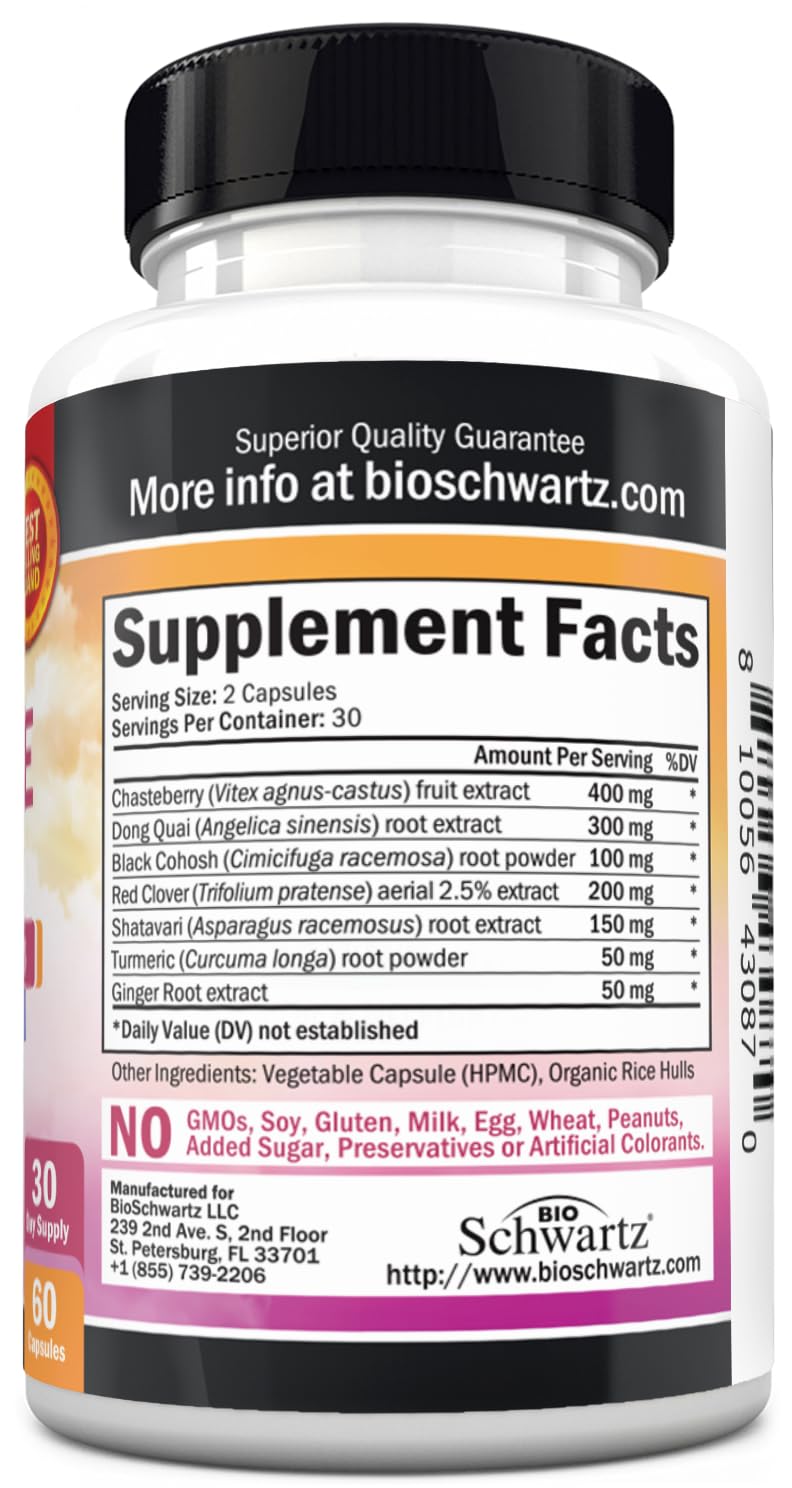 BioSchwartz etiqueta con información nutricional y pureza por lote visible