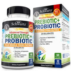 BioSchwartz frente del empaque mostrando fórmula avanzada y beneficio digestivo
