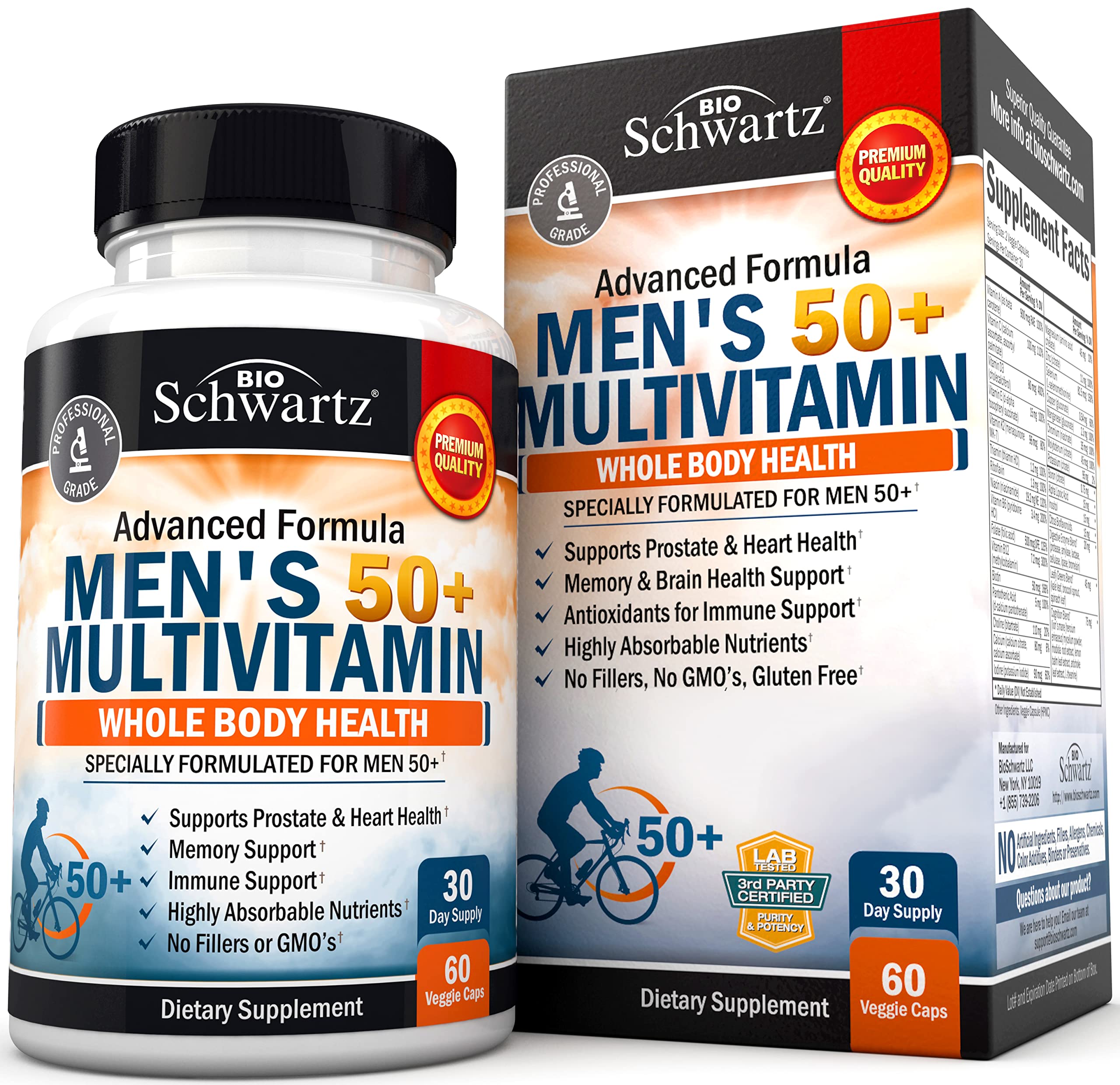 BioSchwartz envase frontal del multivitamínico, claireza en la elección