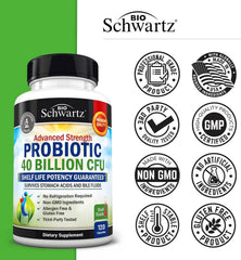 Detalle de etiqueta BioSchwartz con ingredientes y beneficios visibles