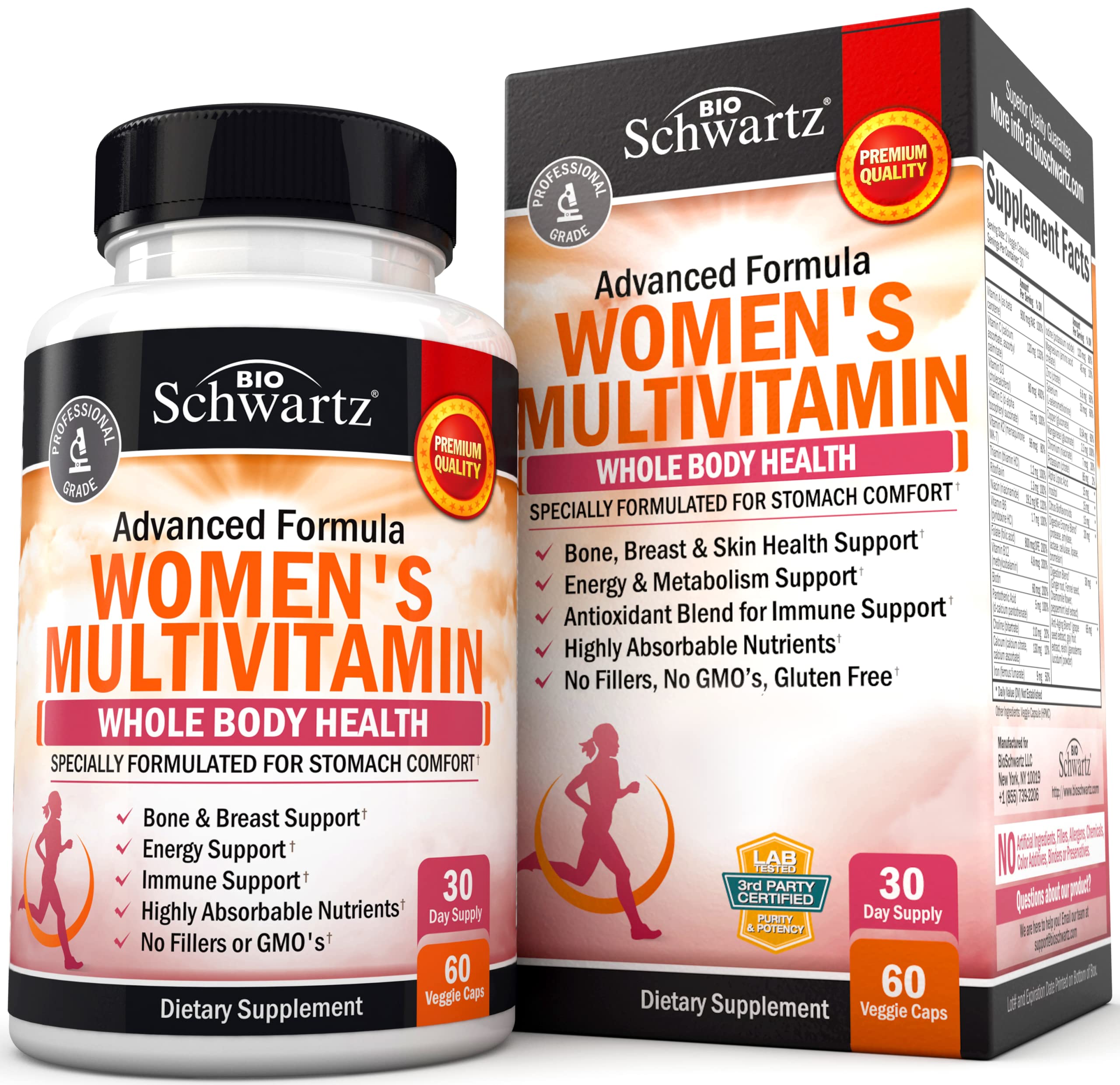 BioSchwartz envase frontal mostrando beneficios y diseño