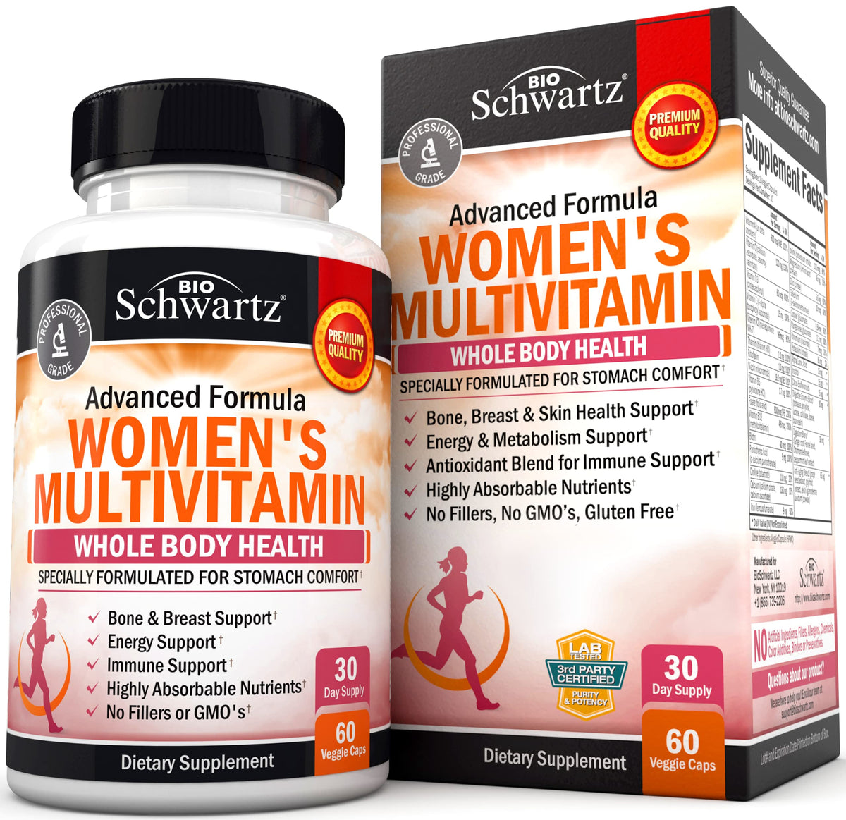BioSchwartz envase frontal mostrando beneficios y diseño