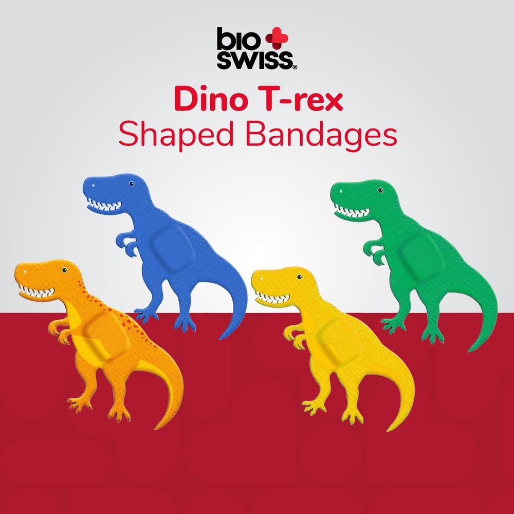 BioSwiss surtido de curitas con cuatro dinosaurios, variedad visual