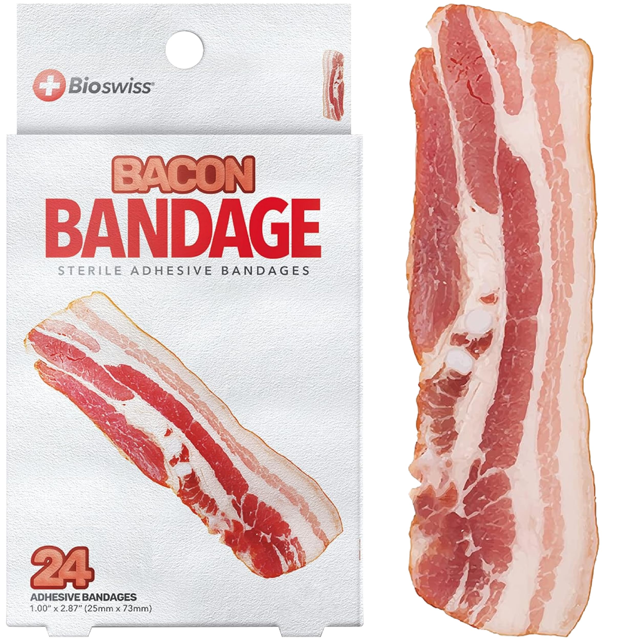 BioSwiss empaque frontal mostrando diseño bacon y protección higiénica