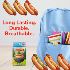 BioSwiss tres estilos de diseño hot dog mostrando variedad colorida