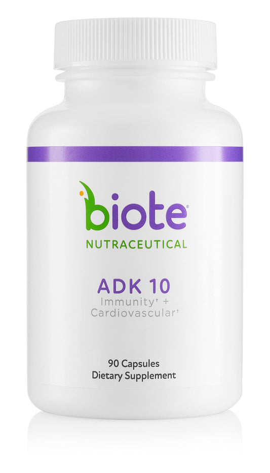 Biote ADK 10 frente del envase mostrando 90 cápsulas y beneficios claros