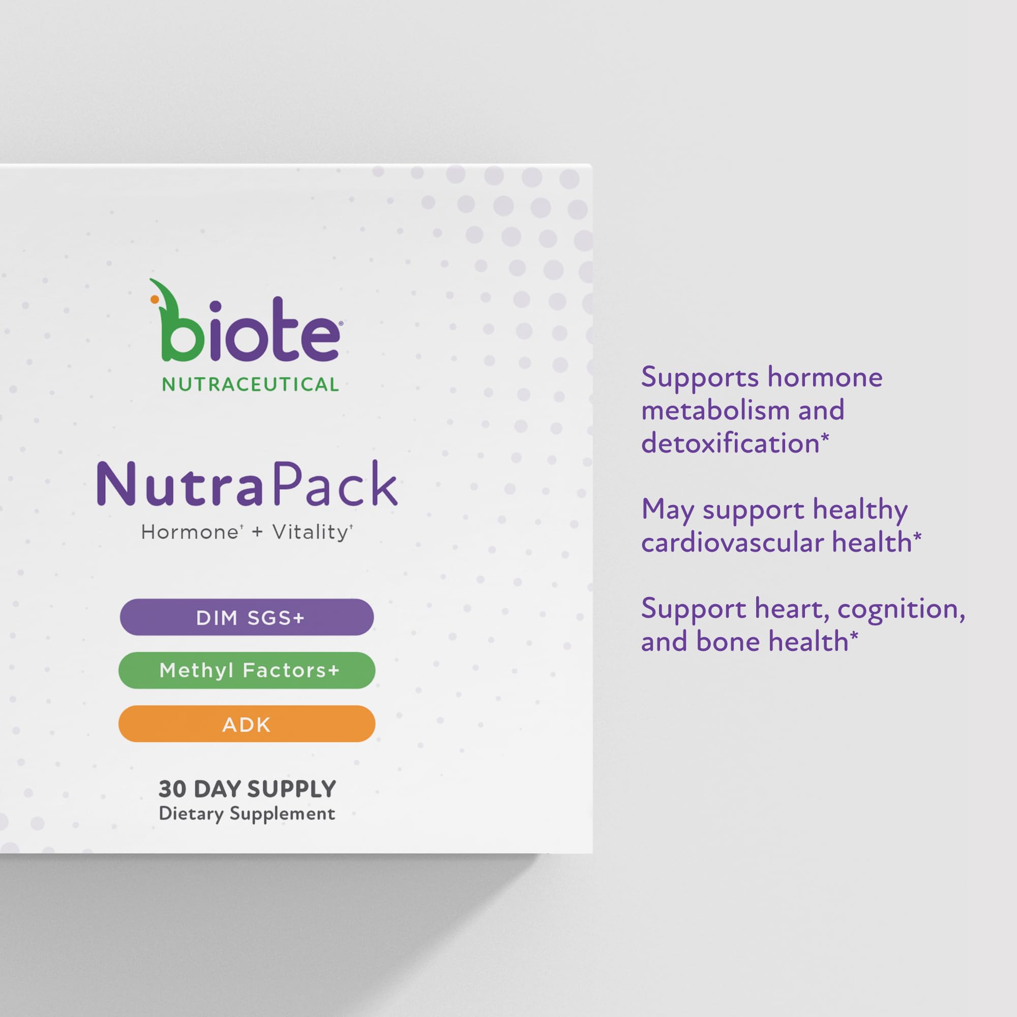 Biote NutraPack detalle de la textura del polvo enfatizando solubilidad y apariencia fina