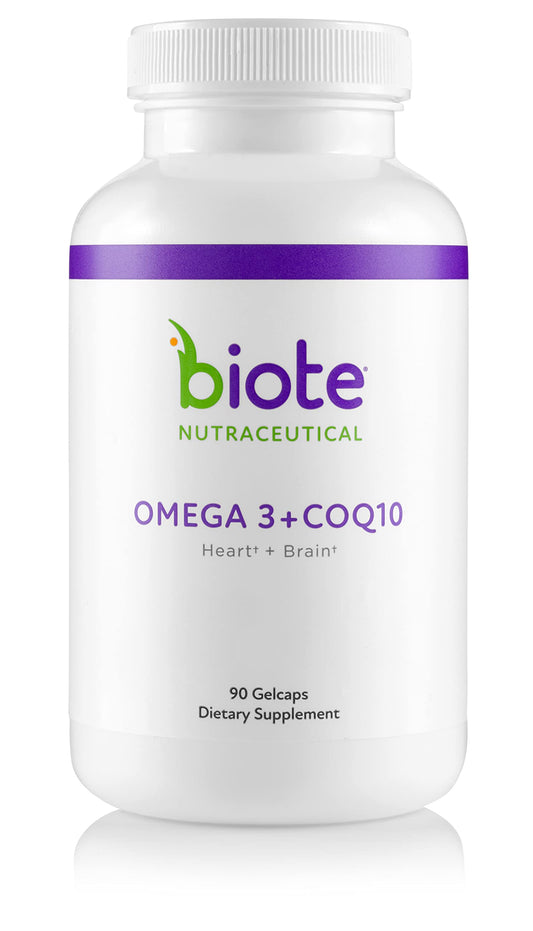 Biote vista frontal del empaque que muestra 90 gelcaps y beneficios