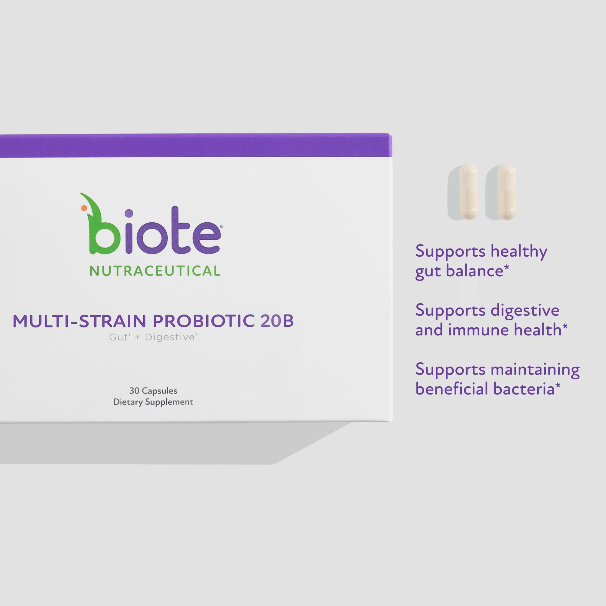 Biote cápsula en primer plano destacando textura y facilidad de ingestión