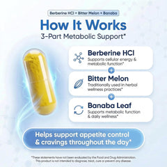 Etiqueta nutricional de Biotech Labs mostrando dosis de berberine y contenido por porción