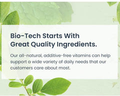 BioTechUSA cápsula junto a mano para comparar tamaño y cantidad