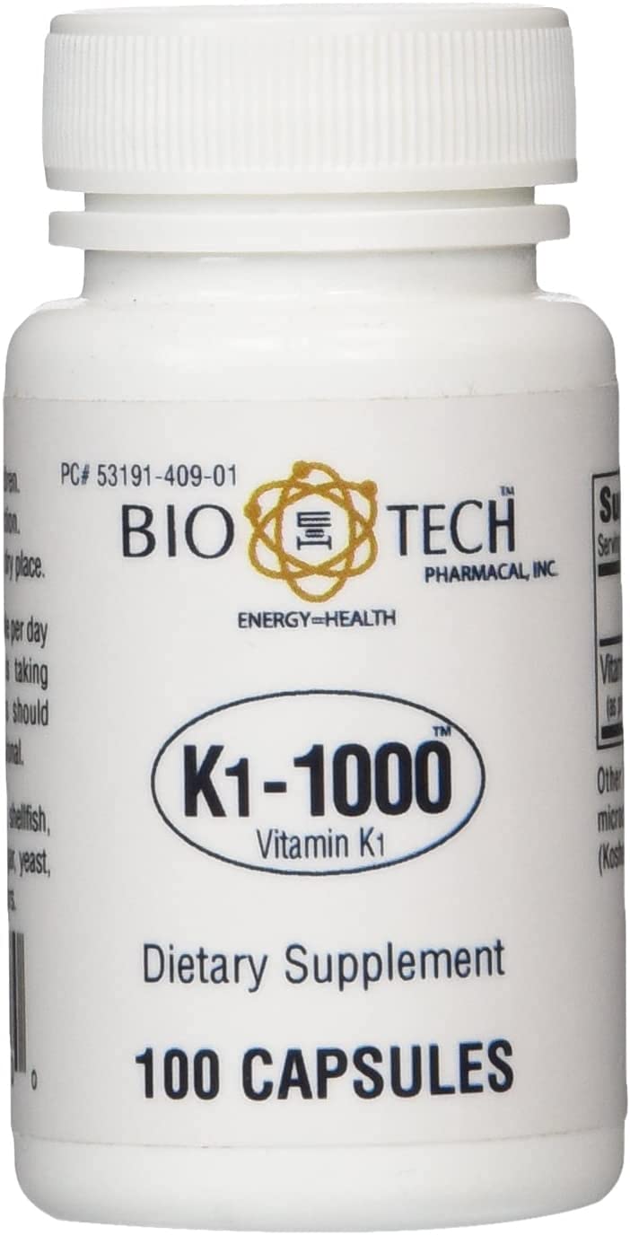 BioTechUSA envase frontal mostrando K1‑1000 y beneficios claros