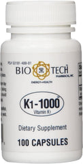 BioTechUSA envase frontal mostrando K1‑1000 y beneficios claros
