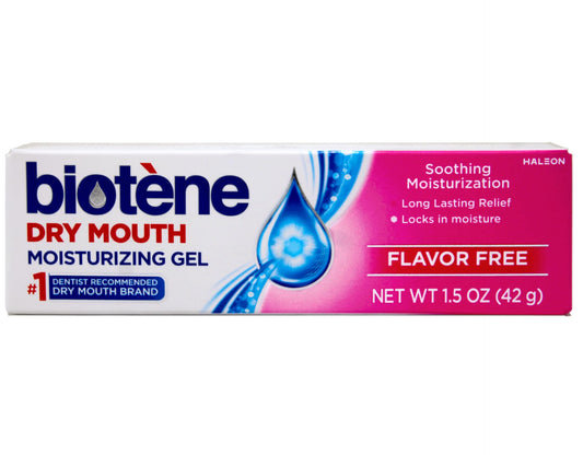 biotène textura de gel en primer plano para hidratación concentrada