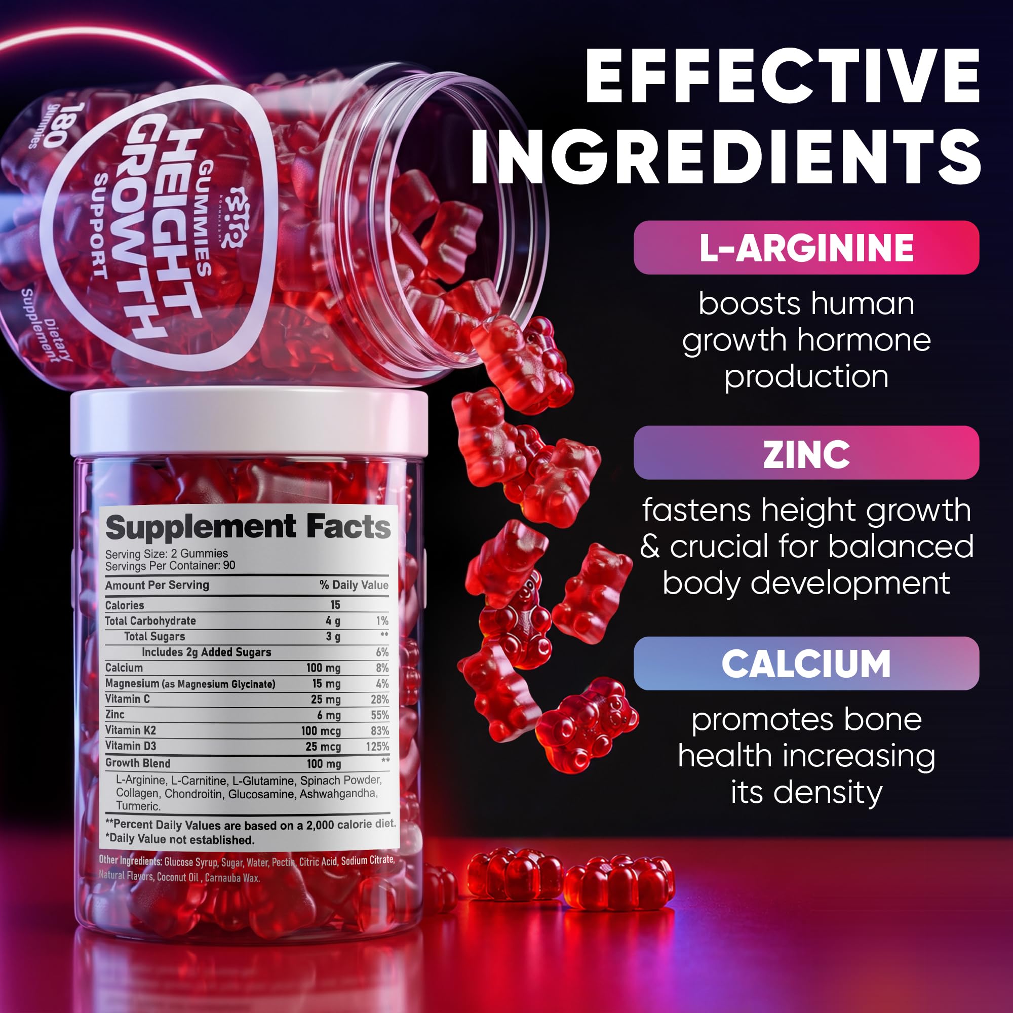 BTQ BIOTEQUE LAB etiqueta de ingredientes visible para revisar nutrientes clave