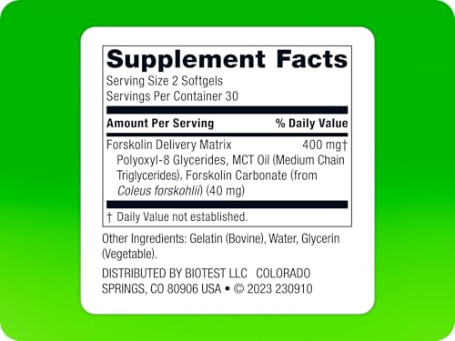 Biotest Carbolin 19: cápsulas blancas para energía y quema de grasa