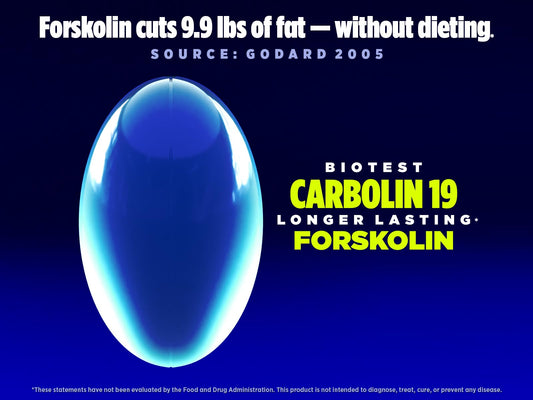 Biotest Carbolin-19 detalle de etiqueta y textura resalta formulación premium