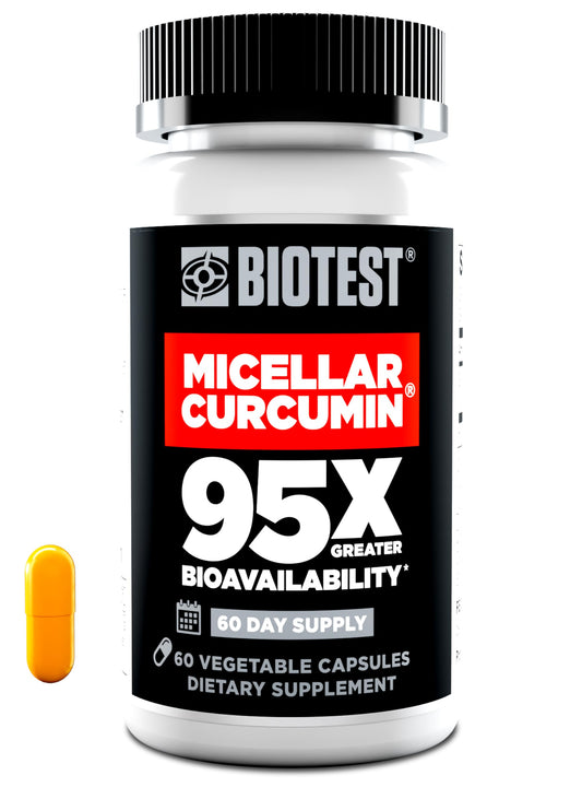 Biotest Micellar Curcumin en botella facilita tu rutina diaria de suplementación.