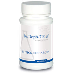BIOTICS RESEARCH envase BioDoph7 Plus frontal, presentación clara y profesional