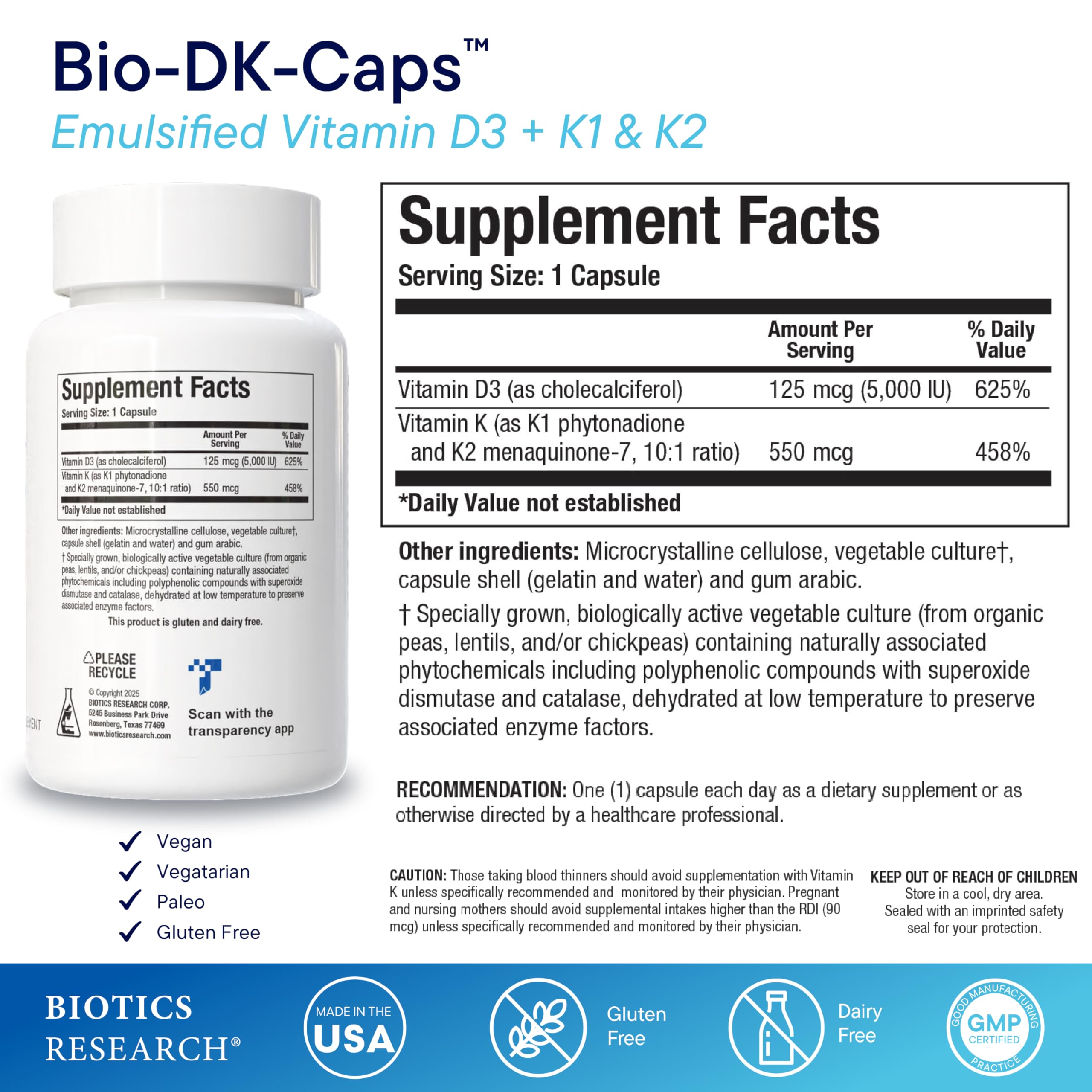 BIOTICS RESEARCH cápsula en primer plano para mejor absorción