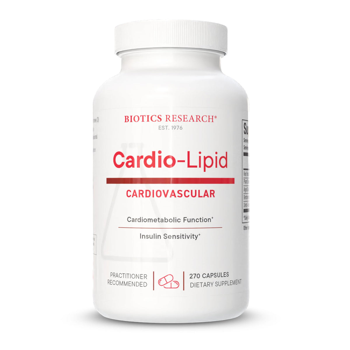 BIOTICS RESEARCH Cardio-Lipid frente del envase mostrando identidad y confianza