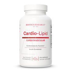 BIOTICS RESEARCH Cardio-Lipid frente del envase mostrando identidad y confianza