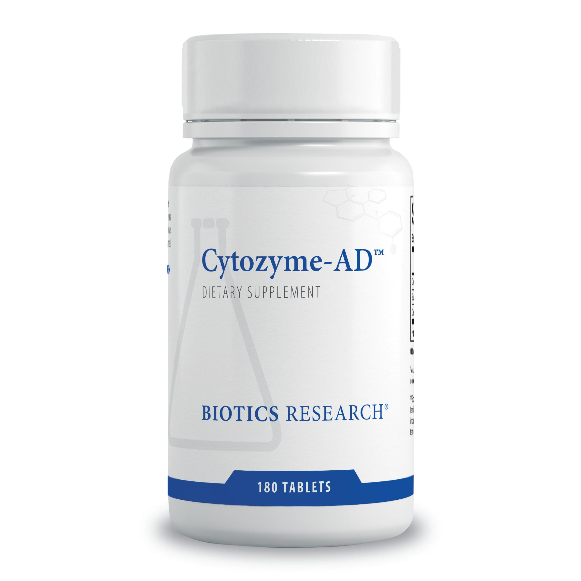 BIOTICS RESEARCH frasco frontal mostrando Cytozyme-AD y duración conveniente