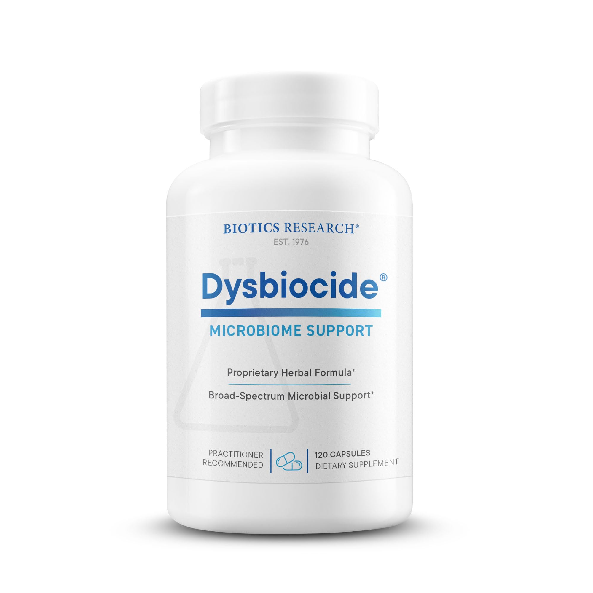 BIOTICS RESEARCH envase frontal mostrando marca y beneficio digestivo