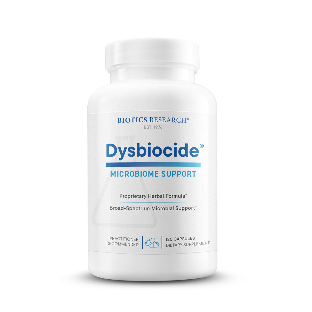BIOTICS RESEARCH envase frontal mostrando marca y beneficio digestivo