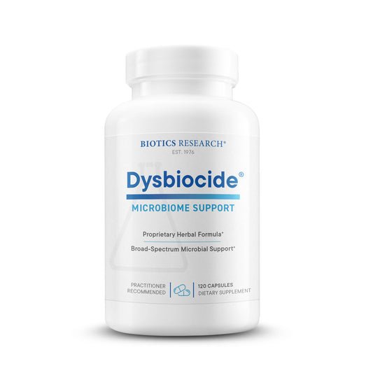 BIOTICS RESEARCH envase frontal mostrando marca y beneficio digestivo